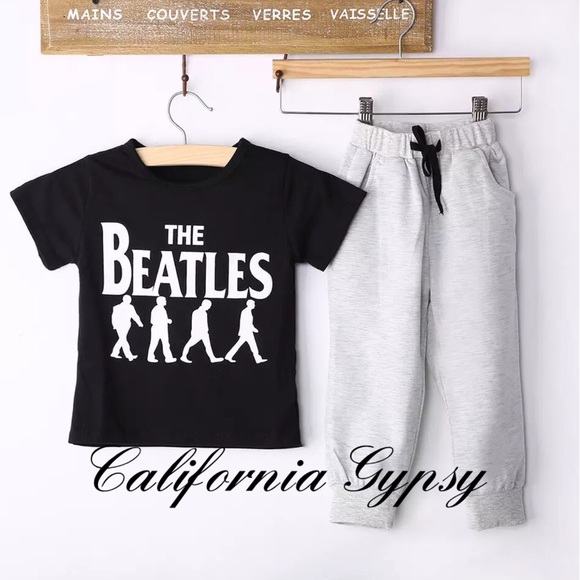 2X HP🏆2 piece Beatles joggers graphic tee set - Picture 2 of 12